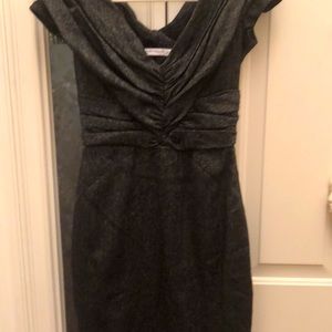 Zara dress off shoulder deep v